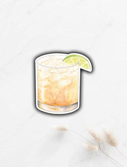 Whiskey Ginger Ale Sticker 3"x2.75"