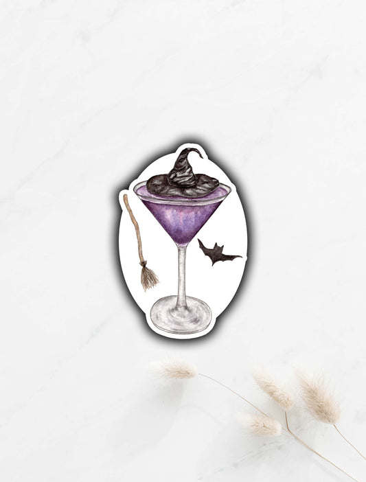 Witchy Cocktail Sticker 3"x2"